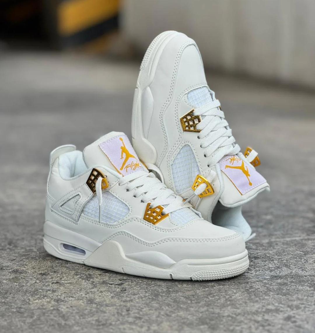 Nike Air Jordan Retro 4 Whitthe Gold